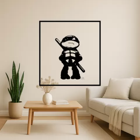 Leonardo from the Teenage Mutant Ninja Turtles Leonardo From The Teenage Mutant Ninja Turtles Roc Wall Art Framed