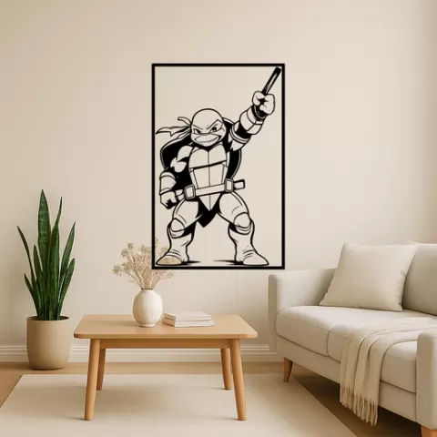 Leonardo from the Teenage Mutant Ninja Turtles Leonardo From The Teenage Mutant Ninja Turtles Nin Wall Art Framed