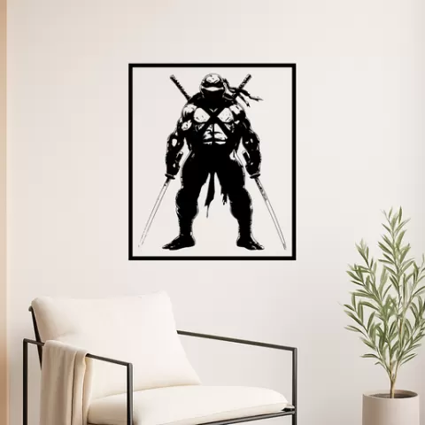 Leonardo from the Teenage Mutant Ninja Turtles Leonardo From The Teenage Mutant Ninja Turtles Nin Wall Art Framed