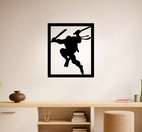 Leonardo from the Teenage Mutant Ninja Turtles Leonardo From The Teenage Mutant Ninja Turtles Nin Wall Art Framed