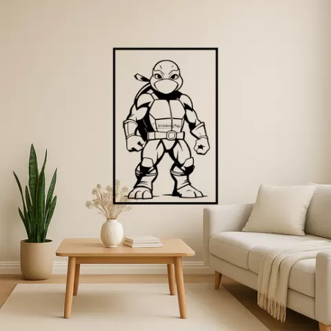 Leonardo from the Teenage Mutant Ninja Turtles Leonardo From The Teenage Mutant Ninja Turtles Mik Wall Art Framed