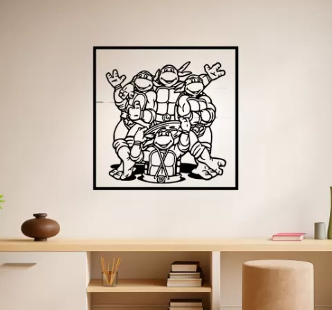 Leonardo from the Teenage Mutant Ninja Turtles Leonardo From The Teenage Mutant Ninja Turtles Mik Wall Art Framed