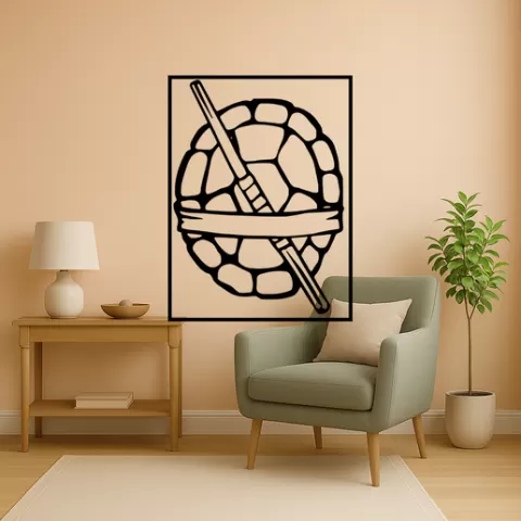 Leonardo from the Teenage Mutant Ninja Turtles Leonardo From The Teenage Mutant Ninja Turtles Mik Wall Art Framed