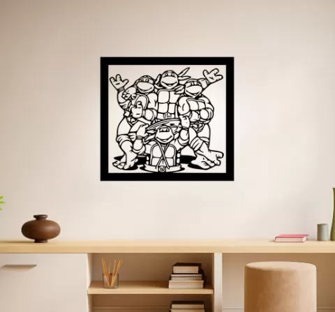 Leonardo from the Teenage Mutant Ninja Turtles Leonardo From The Teenage Mutant Ninja Turtles Leo Wall Art Framed