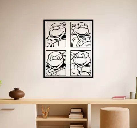Leonardo from the Teenage Mutant Ninja Turtles Leonardo From The Teenage Mutant Ninja Turtles Leo Wall Art Framed