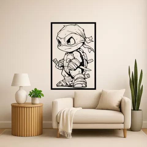 Leonardo from the Teenage Mutant Ninja Turtles Leonardo From The Teenage Mutant Ninja Turtles Leo Wall Art Framed