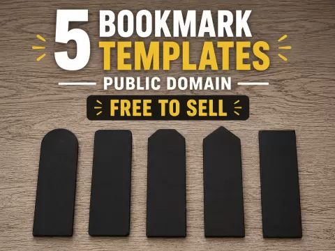 5 Public Domain Bookmark Templates - Free to Sell