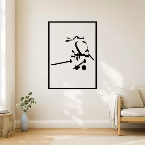 Leonardo from the Teenage Mutant Ninja Turtles Leonardo From The Teenage Mutant Ninja Turtles Leo Wall Art Framed