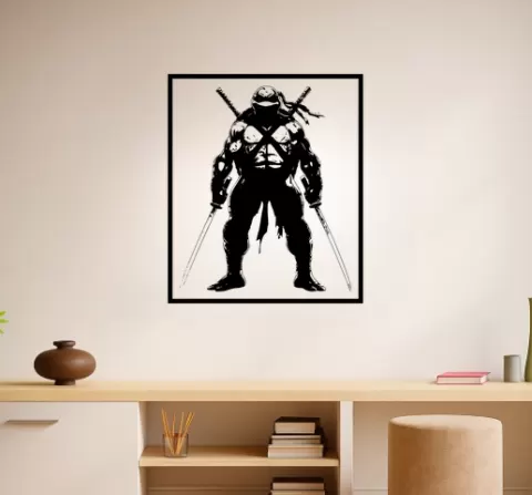 Leonardo from the Teenage Mutant Ninja Turtles Leonardo From The Teenage Mutant Ninja Turtles Her Wall Art Framed