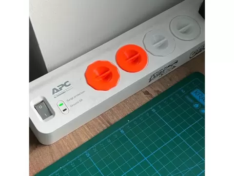 Schuko Socket Dust Cover Set: Safety Cap & Power Strip Protector