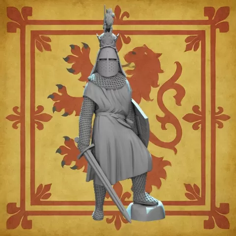Robert the Bruce – King of Scots | 28mm/32mm STL | Historical Miniature & Wargaming by Northern Crusades Miniatures