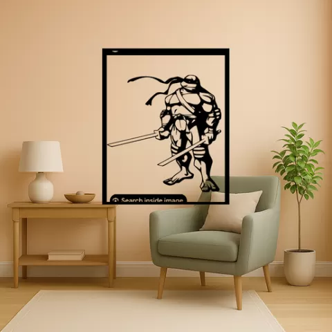 Leonardo from the Teenage Mutant Ninja Turtles Leonardo From The Teenage Mutant Ninja Turtles Her Wall Art Framed