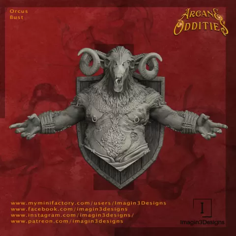 Pre-Supported Orcus Bust by Imagin3Designs