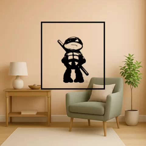 Leonardo from the Teenage Mutant Ninja Turtles Leonardo From The Teenage Mutant Ninja Turtles Don Wall Art Framed