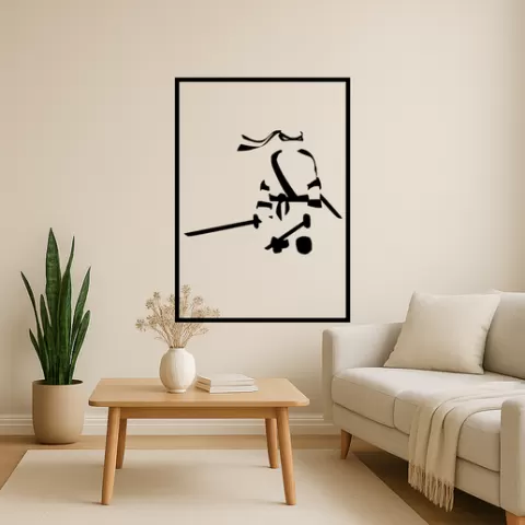 Leonardo from the Teenage Mutant Ninja Turtles Leonardo From The Teenage Mutant Ninja Turtles Don Wall Art Framed