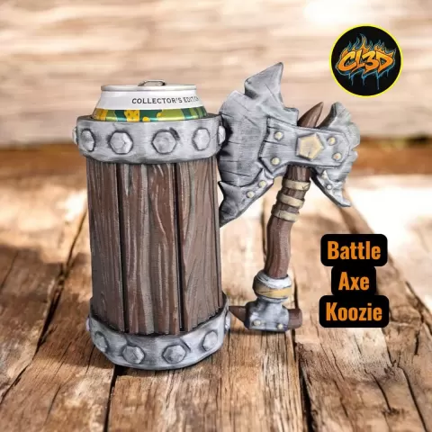 Battle Axe Can Koozie