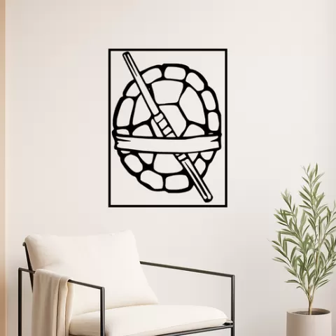 Leonardo from the Teenage Mutant Ninja Turtles Leonardo From The Teenage Mutant Ninja Turtles Cow Wall Art Framed