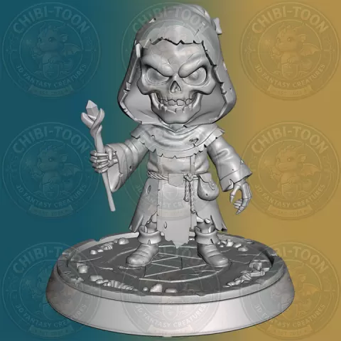 💀✨🔥 Malacor – The Cursed Lich-Lord! 🔥✨💀 | Chibi Dark by ChibiToon Studio