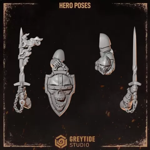 Hero poses 1 CC by GreyTide Studio