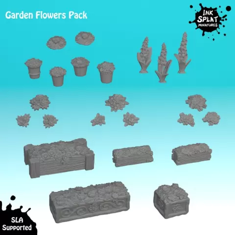 Garden Flowers Pack by InkSplatMiniatures