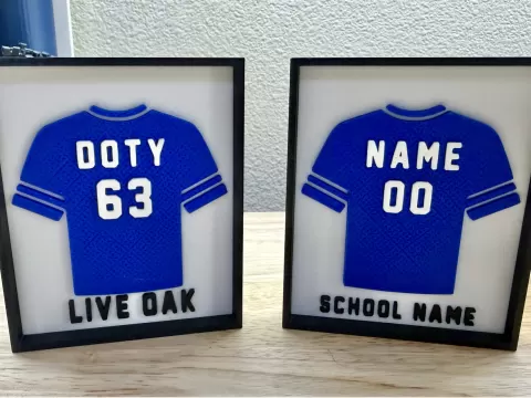 Jersey Name Plaque