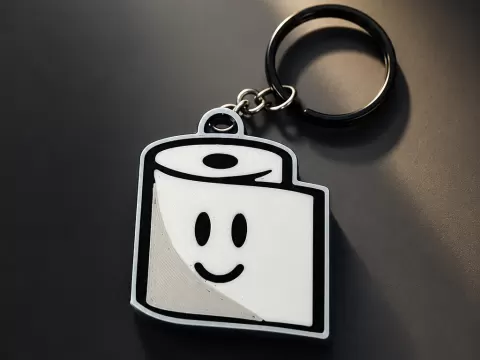 adorable Toilet Paper Keychain