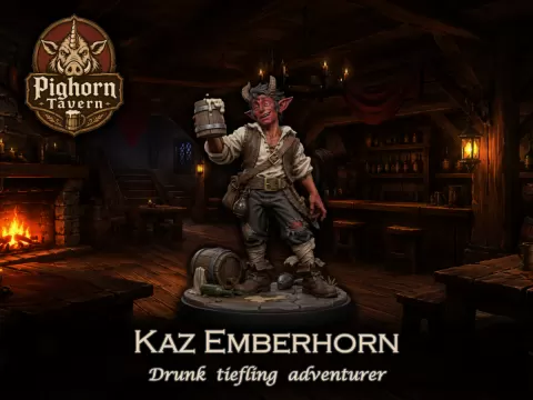 0.2 Pighorn Tavern Tiefling 28mm 32mm miniature
