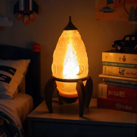 Retro Rocket Lamp