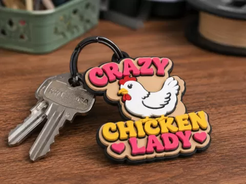 HypeTag — Crazy Chicken Lady Keychain Keychain / Pendant