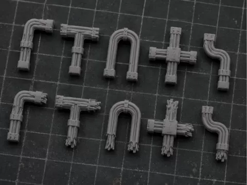 Electrical Greeble pack - wiring clean and broken