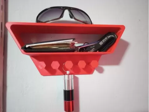 Half Hexagonal Wall Organizer