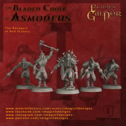 The Ravagers of Red Ecstasy – Gnoll Berserkers of the Bladed Choir by Imagin3Designs