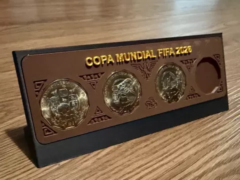 Exhibidor de Monedas de la Copa Mundial 2026