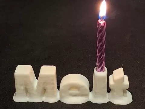 Melted candle holder