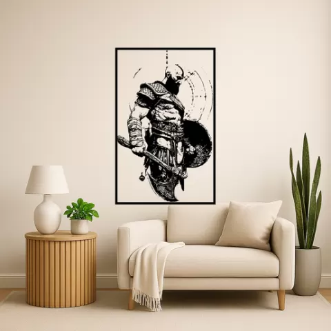 Kratos Titan Wall Art Framed