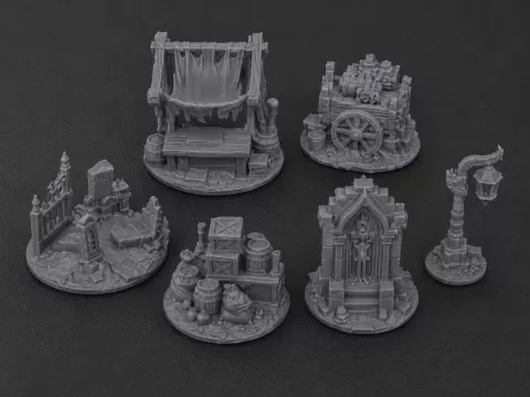 midevil city scatter terrain pack