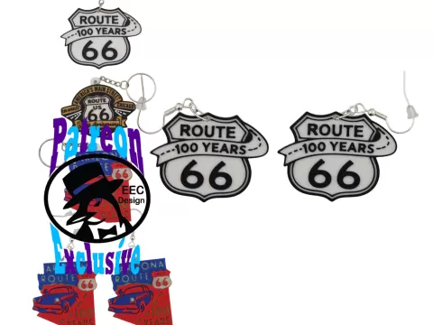 Route 66 100th Anniversary Earrings