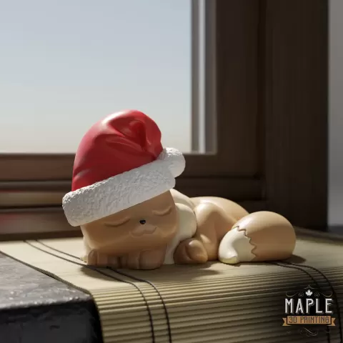 Sleeping Christmas Eevee - Pokemon