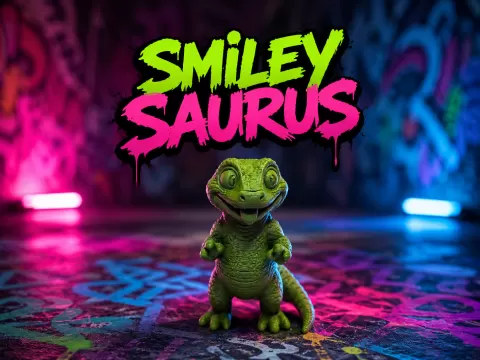 Grinse-Echse "Smiley Saurus" als Miniatur