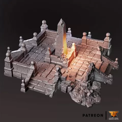 Ruined central square by Makers Anvil