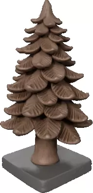 Bonus files available LINK IN BIO🔥Sculpted clay conifer, matte finish STL - 3D Print Plant | Miniature | Decor | Diorama | High Detail | Easy Print | STL File