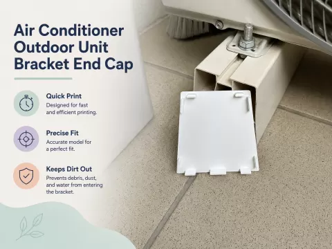 Air Conditioner Outdoor Unit Bracket End Cap