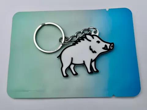 Wild Boar Keychain