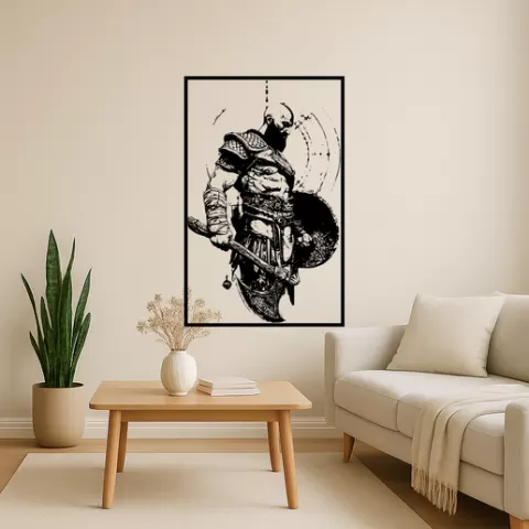 Kratos Mount Olympus Wall Art Framed