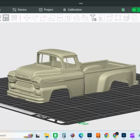 1959 Chevrolet Low Cab Forward HD truck, scale model, 2 piece hollow model, separate cab and bed, rc, trucks, crawlers, scale trail, build display resin, fdm