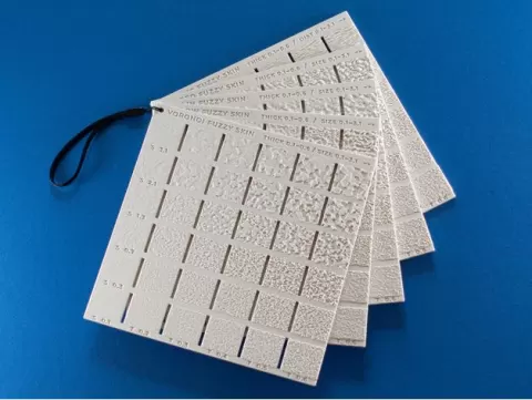 Fuzzy Skin Test – Sample Plates for 5 Pattern Types