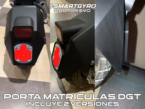 Porta Matriculas SmartGyro Raptor Evo