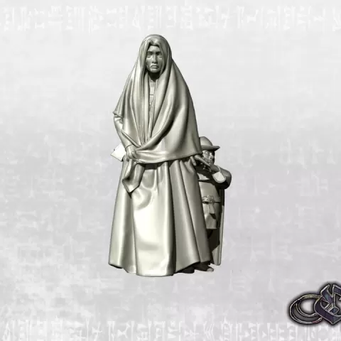 "Unfortunate woman with child August'25 - 14th century" by Ezipion Digital Store
