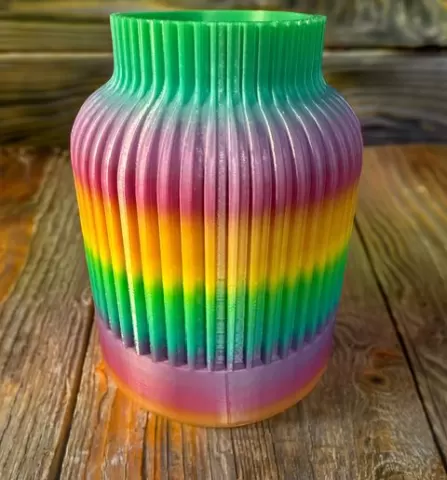 Aurora Ribbed Vase
