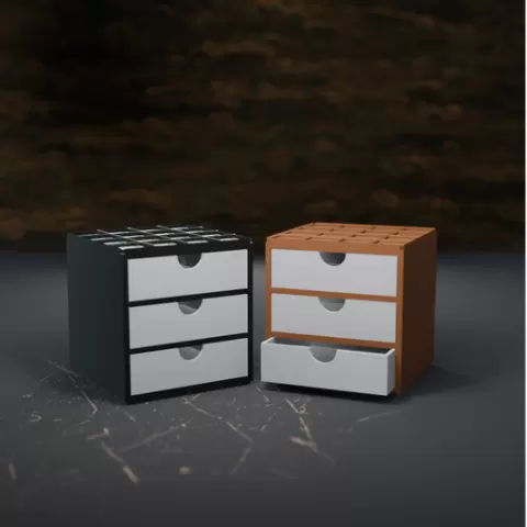 004M Gridfinity - 3 Horizontal Drawer